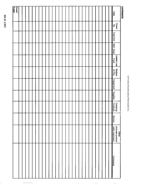 Detailed Cash Report side B