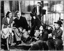 Escena musical en la que aparecen, Maureen OSullivan, Allan Jones, Groucho, Chico y Harpo