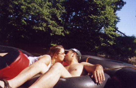 Virgin Canoers steal a moment.