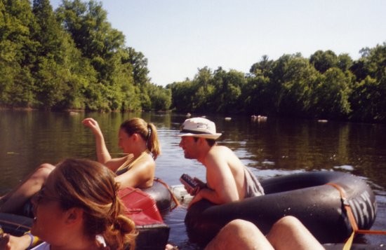 If you look closely by clicking the picture...You can see that damn can that Mark filled up Gumby's canoe with water.  Like Gumby's canoe wasn't already almost sinking.