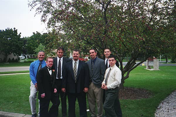 Guys at Kath and Ken's Wedding.