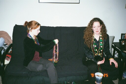Kath and Kel at Mardi Gras...2001