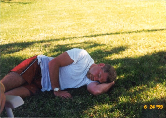 Matt with some quiet time.