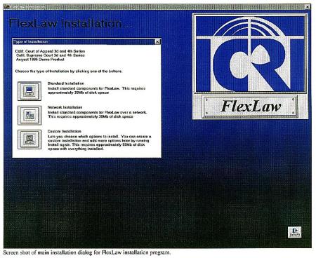 Screen shot of FlexLaw install program