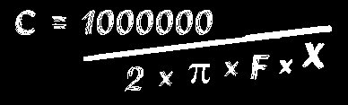 =1000000/(2*pi*f*x)