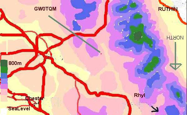 Topography around GW0TQM