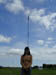 Sara (xyl GW8TVX) supporting the HF Tower