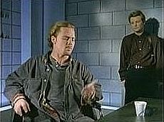 the inside corner of the interrogation room