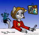 Gwendel with a spoon.