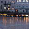 A rainy piazza in Siena