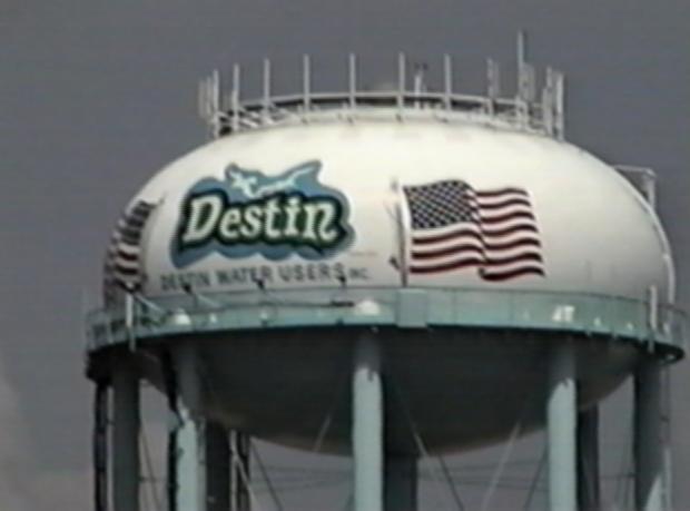 landmark water tower on 98 in Destin