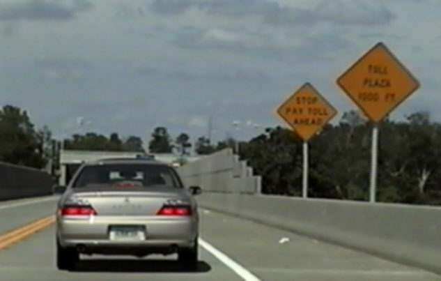 approach to the toll booths
