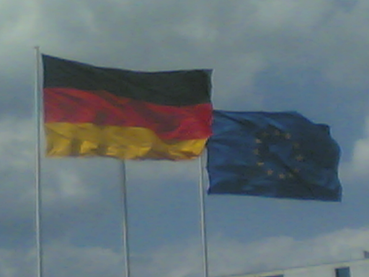 German and EU Flags