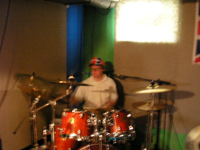 Tom on drums again