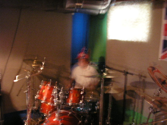 Tom on drums again