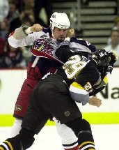 Jody fighting when he was in the NHL