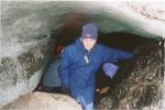 John in an ice cave