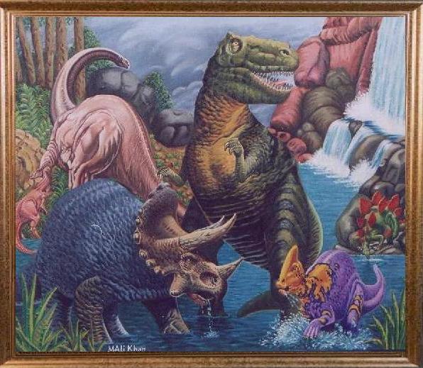 The Dinosours Painting