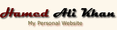 Hamed Ali Khan - Personal Website