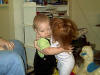 Aislynne giving Aliya kisses