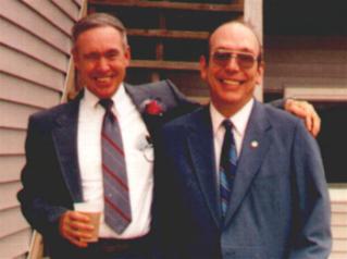 Hank with Ross at Son Doug's Wedding Reception in 1989