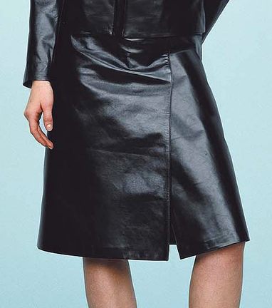 Matching A-Line PVC split skirt