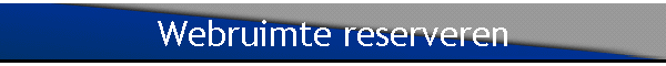 Webruimte reserveren