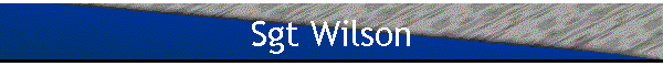 Sgt Wilson