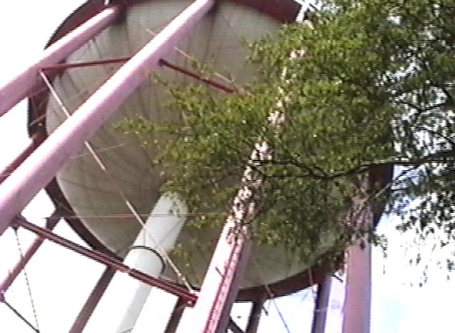 the tower has pink legs