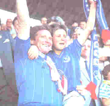 Alan Ball and son. 9th May 1987