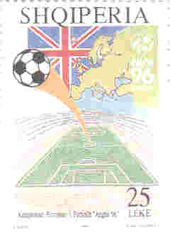 Albanian Euro 96 Stamp