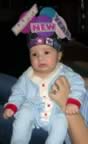 Mommy was far more amused with that hat than Kaden! :) (30kb)