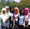 KSEP ITB's girls in Nusantara Flower Garden, Sukabumi