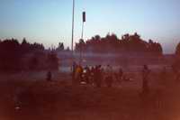 Circle, evening, mist