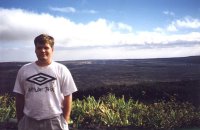 Posing in front of the Caldera