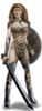 WARRIOR WOMAN: traditional sketch & computer assisted art