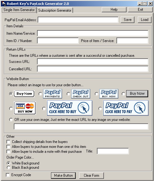 PayLock Generator Screen Shot
