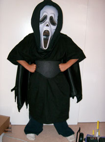 Jason in scream costume