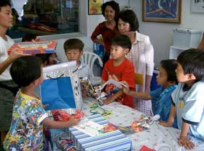 Opening birthday presents