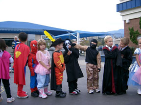 Costume parade at school