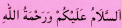 May peace be upon you, and the Mercy of Allah