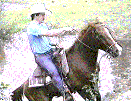 Clay riding Yukon up hill