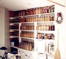 Canning shelves