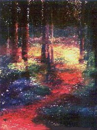 Forest Path, watercolor by Vera A. Jones