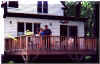 Cory & Becki on the deck of the lake house