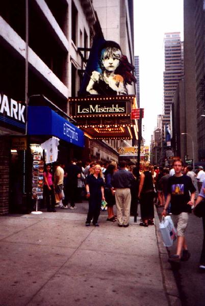 Wenche outside the Imperial Theater where we saw Les Miserables