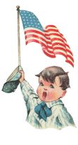 boy waving flag