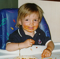 Me with pasta all over my face