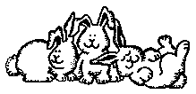 Three Rabbits To Color