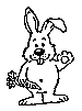 Waving Bunny To Color